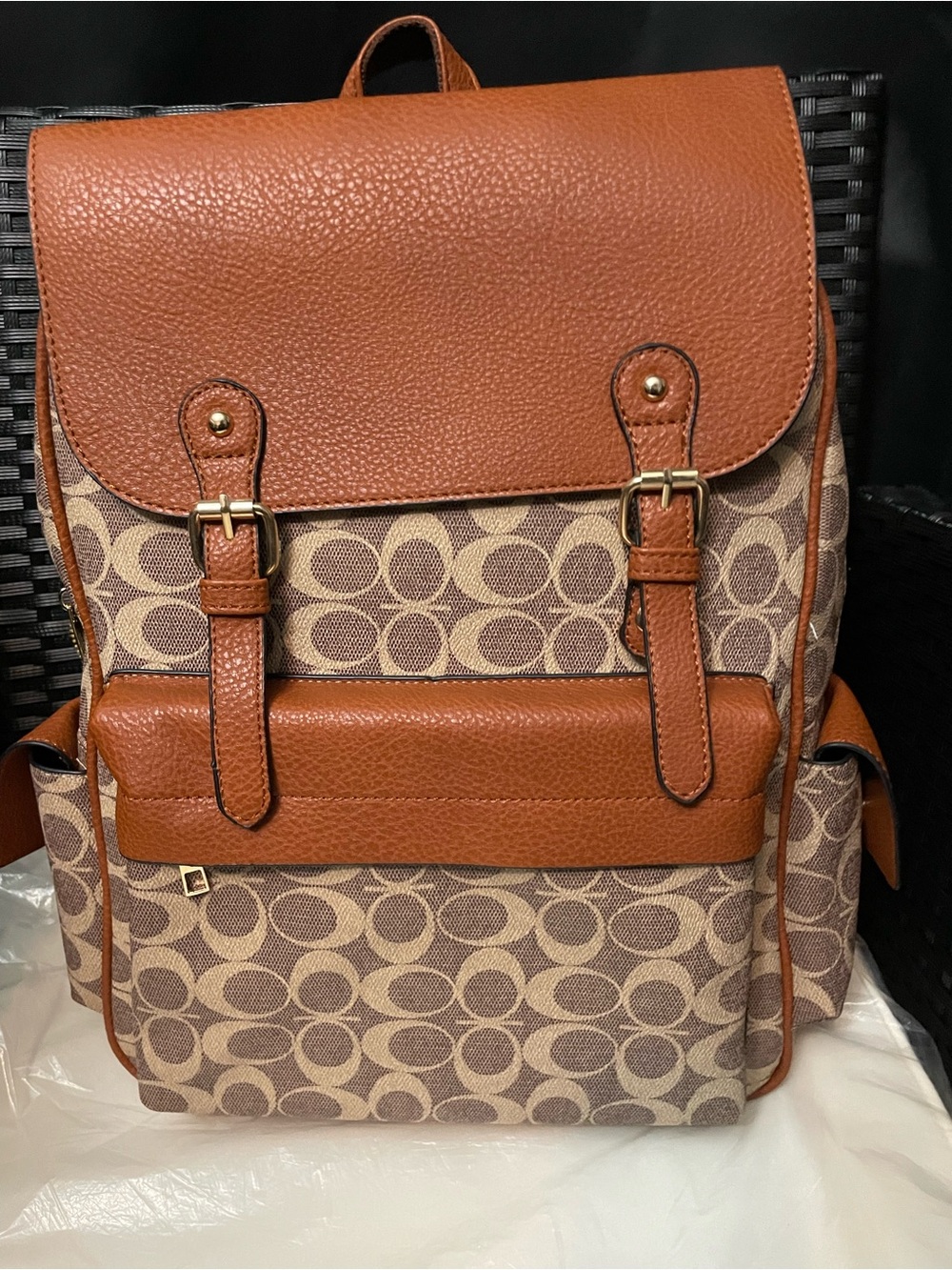 O branded backpack Size 14.5”Hx11”W